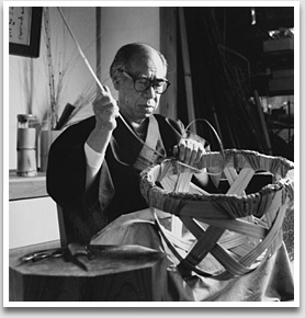 Shokansai in his workroom. Photo by Michio Mitsui